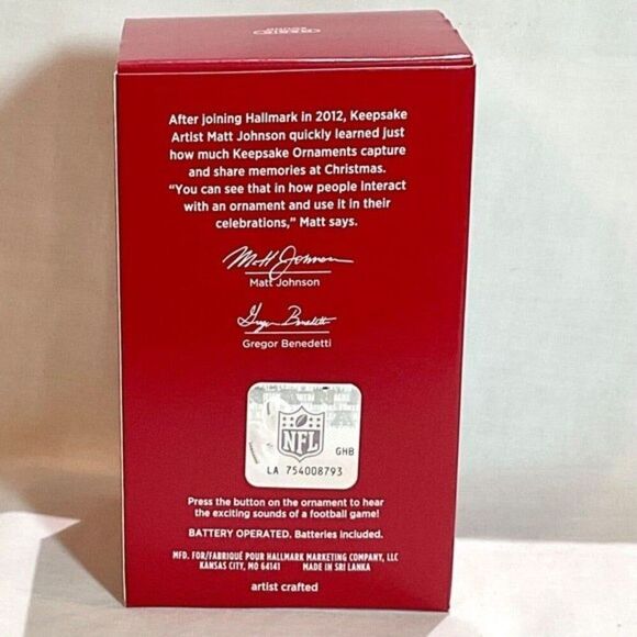 Kansas City Chiefs Helmet Ornament 2022 Hallmark Keepsake With Sound NFL New KC - Picture 3 of 7